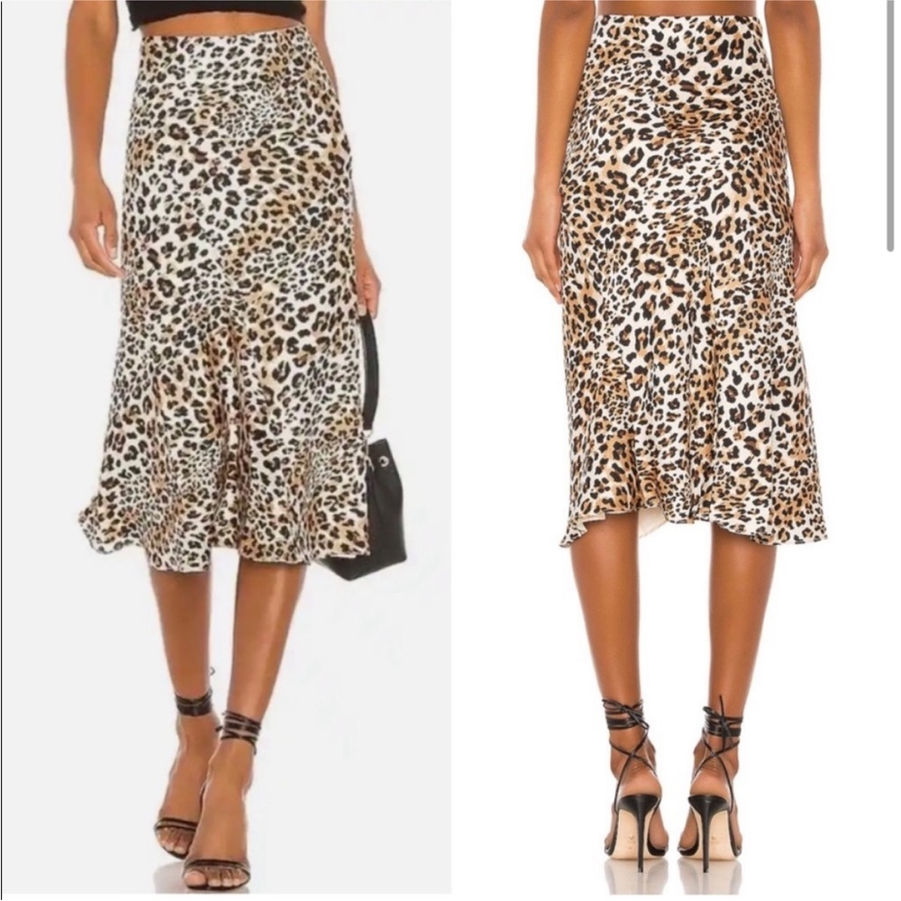 Majorelle - Kara Midi Skirt in Leopard